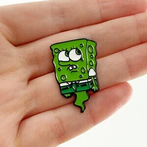 Ghost Spongebob Soft Enamel Pin, Spongebob TV Inspired Pin